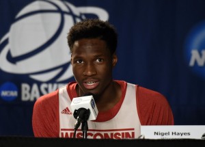 PICS: Nigel Hayes Shares His Expression For Using Kobe Bryant's Locker