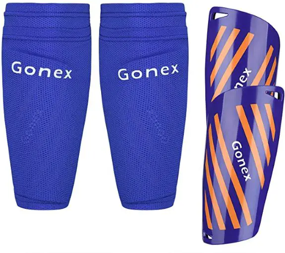 Not Include Compression Calf Sleeves can Put Shin Pads Resistant Comfort Breathable for The Beginner or Elite Athlete WZ19 QEES Soccer Shin Guard Socks Classic Shin Guard Sleeves 